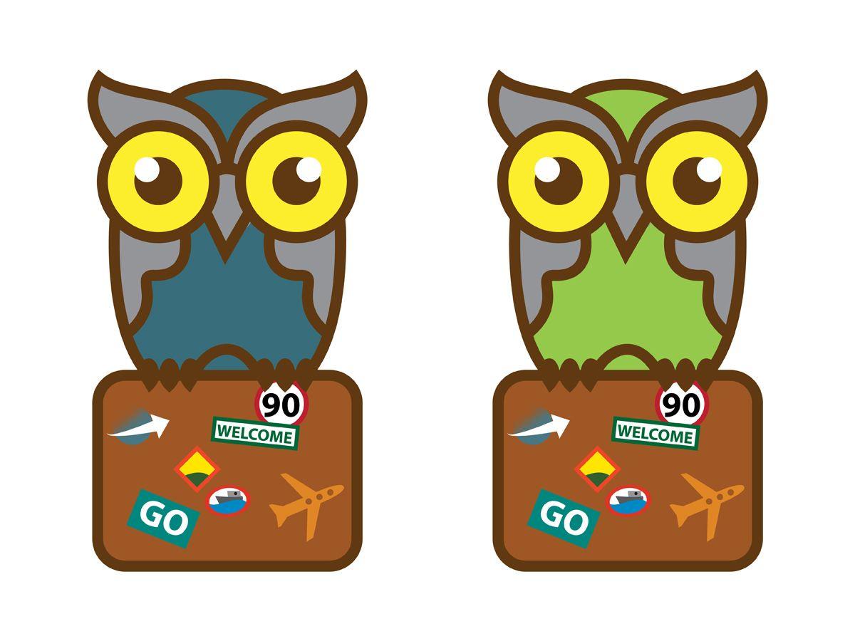 Travel Owl Eye Logo - Playful, Colorful, Travel Logo Design for Owl Go There