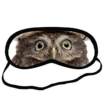 Travel Owl Eye Logo - Personalized Sleeping Mask With Owl Eyes Comfortable Eye
