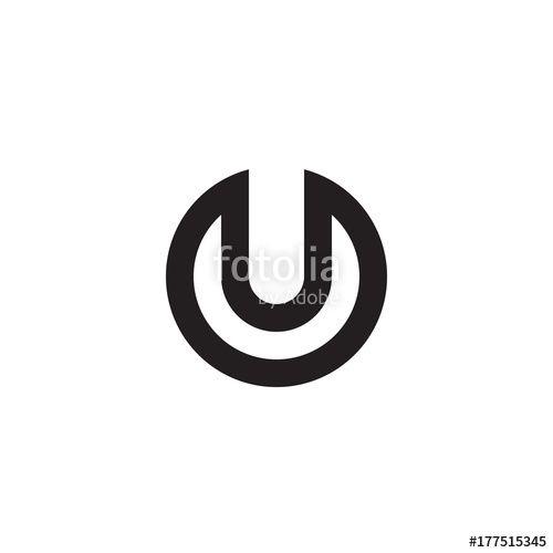 Circle U Logo - Initial letter ou, uo, u inside o, linked line circle shape logo ...