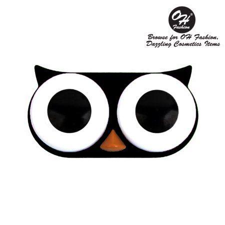 Travel Owl Eye Logo - OH Fashion Contact Lens Case Owl style, Black travel case for lens