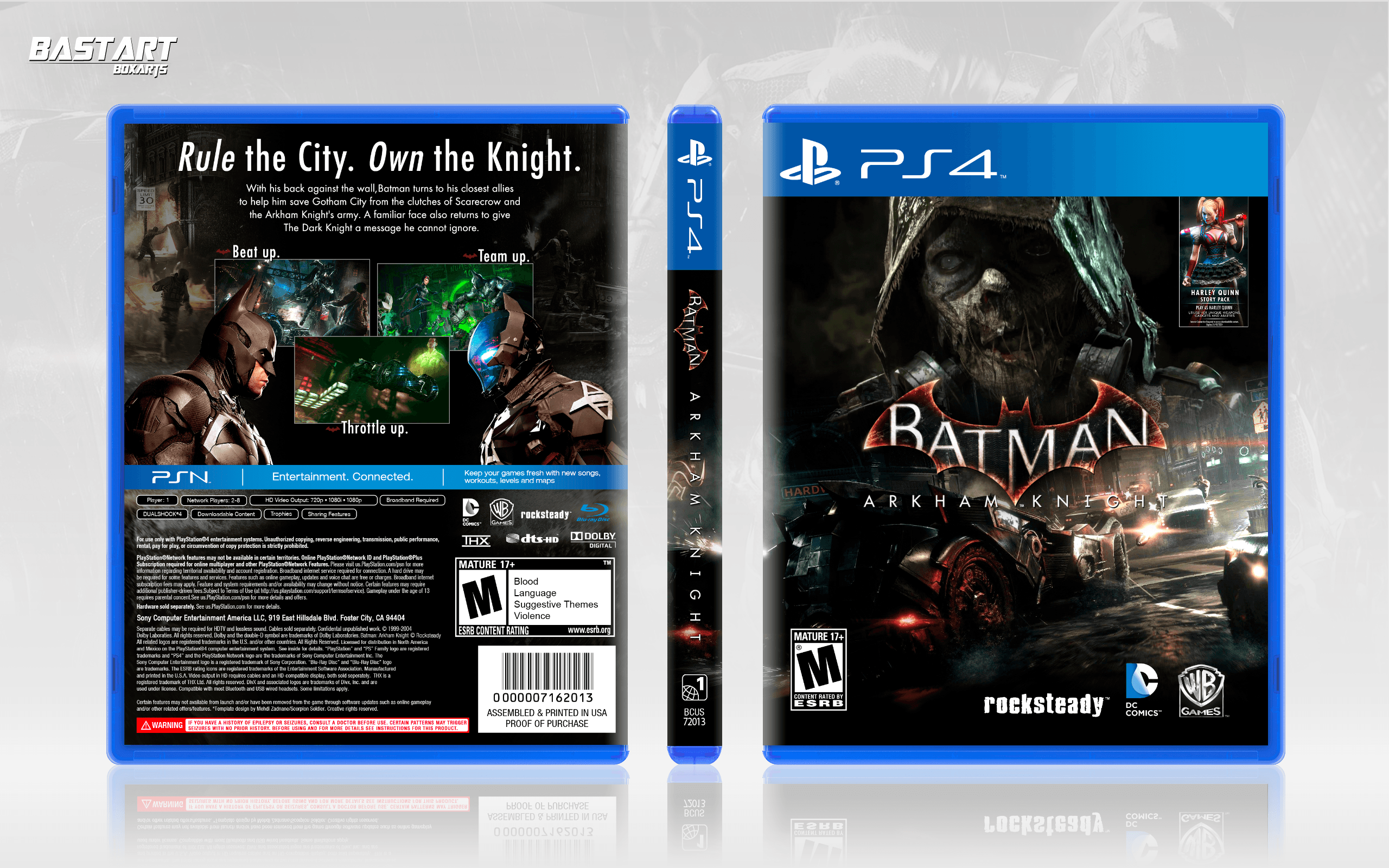 Batman Arkham 4 Logo - Batman: Arkham Knight PlayStation 4 Box Art Cover by Bastart