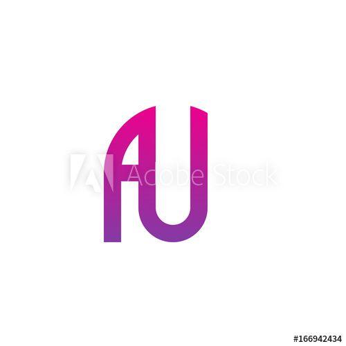 Circle U Logo - Initial letter fu, uf, u inside f, linked line circle shape logo ...