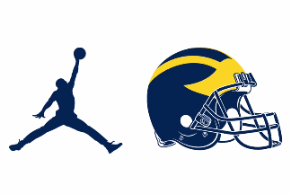 Blue Jumpman Logo - Michigan Wolverines Become 1st Jordan Brand Program in College