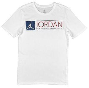 Blue Jumpman Logo - Air Jordan Mens Retro 12 French Blue Jumpman Logo Shirt White/Blue ...