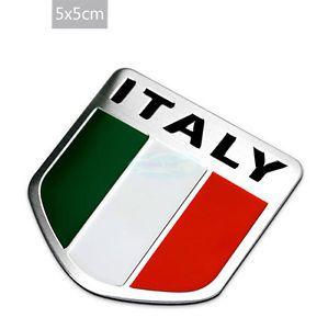 Italian Luxury Car Logo - Italy Italian National flag Aluminium Decal Emblem Badge Sticker