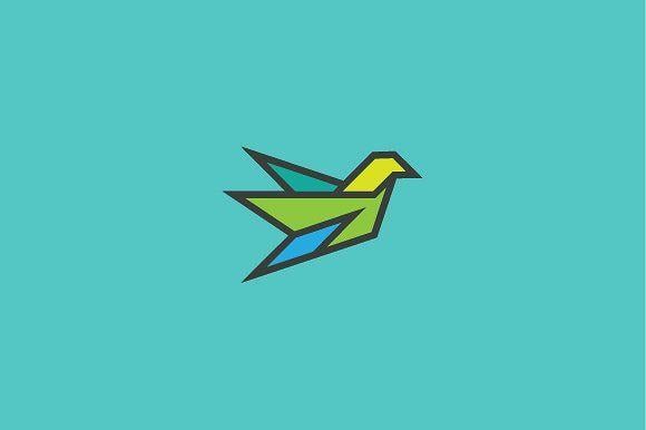 Geometric Bird Logo - Geometric Flying Bird Logo ~ Logo Templates ~ Creative Market