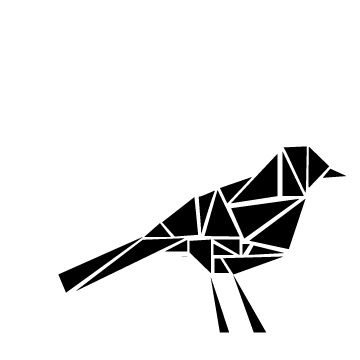 Geometric Bird Logo - Pixel Bird Logo by pixelbirddesign. pixels and mosaics