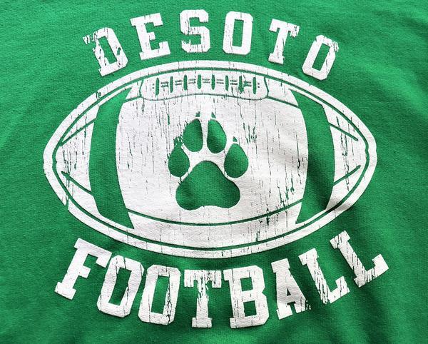 Green Football Logo - Desoto Football Hoodie Sweatshirt - KC Shirts