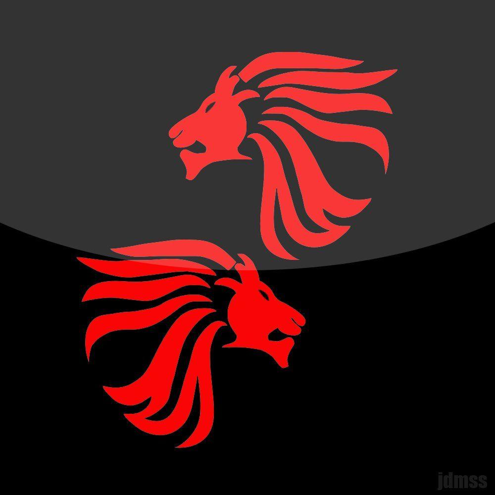 Red Lion Head Logo - Red Aprilia Lion Head Logo Stickers - REFLECTIVE
