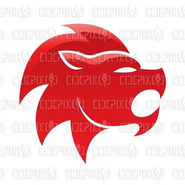 Red Lion Head Logo - red glossy lion head icon | Cidepix