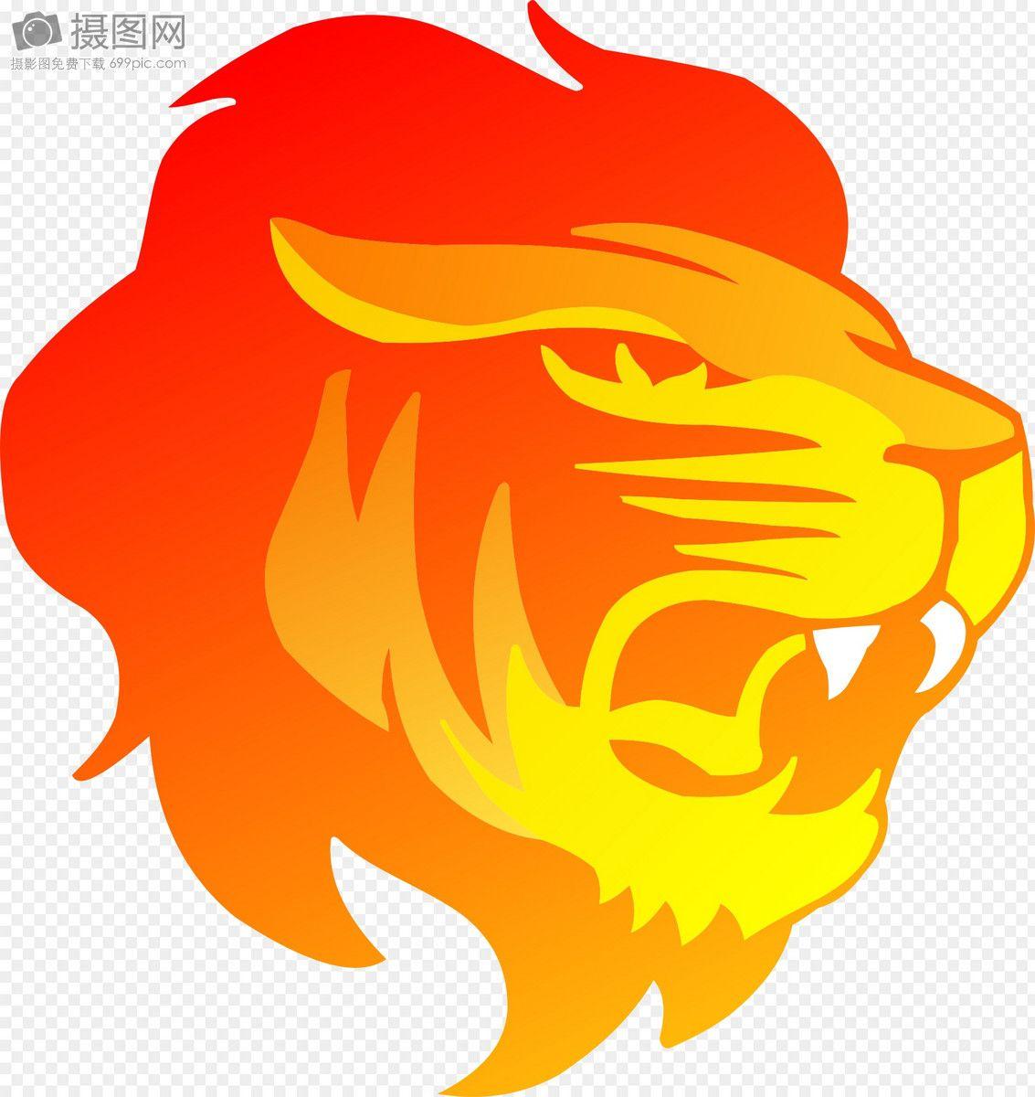 Red Lion Head Logo - A red lions head graphics image_picture free download