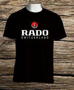 Switzerland Watch Logo - Black T Shirt Rado Switzerland Watch Logo Watches Men's Tshirt S To