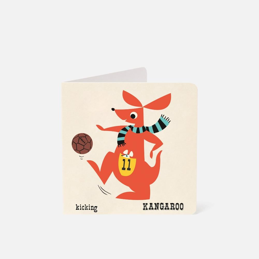 Kangaroo Red Circle Inside Logo - A-Z Card - Kangaroo | Noodoll