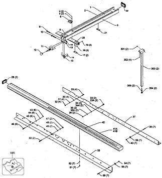 Biesemeyer T-Square Logo - DELTA BC50 Biesemeyer Commercial Table Saw Fence System - Table Saw ...