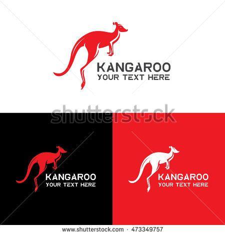 Kangaroo Red Circle Inside Logo - Red kangaroo Logos