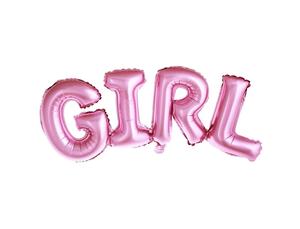 Pink Girl Logo - Pink 'Girl' Balloon Banner Kit – SW Wholesale