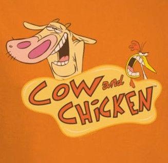 Orange Chicken Logo - Cow and Chicken Logo T-Shirt - NerdKungFu