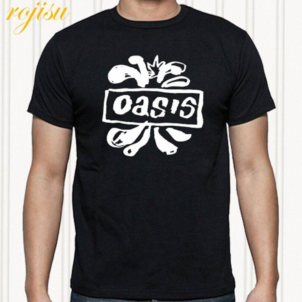 English Rock Band Logo - New Oasis English Rock Band Logo Men'S Black T Shirt Size S 3XL
