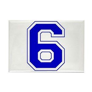 Blue Rectangle Logo - Varsity Numbers Magnets
