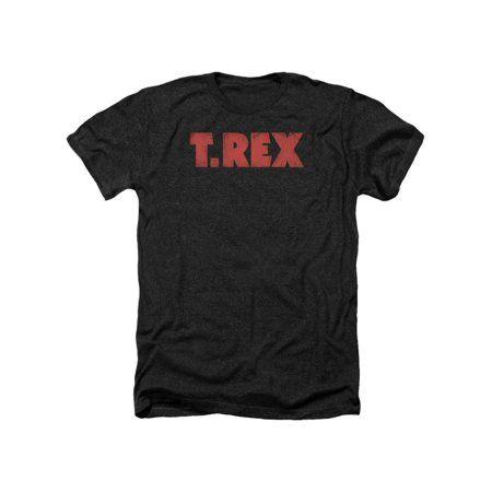 English Rock Band Logo - T. Rex 70s English Rock Band Logo Adult Heather T Shirt Tee