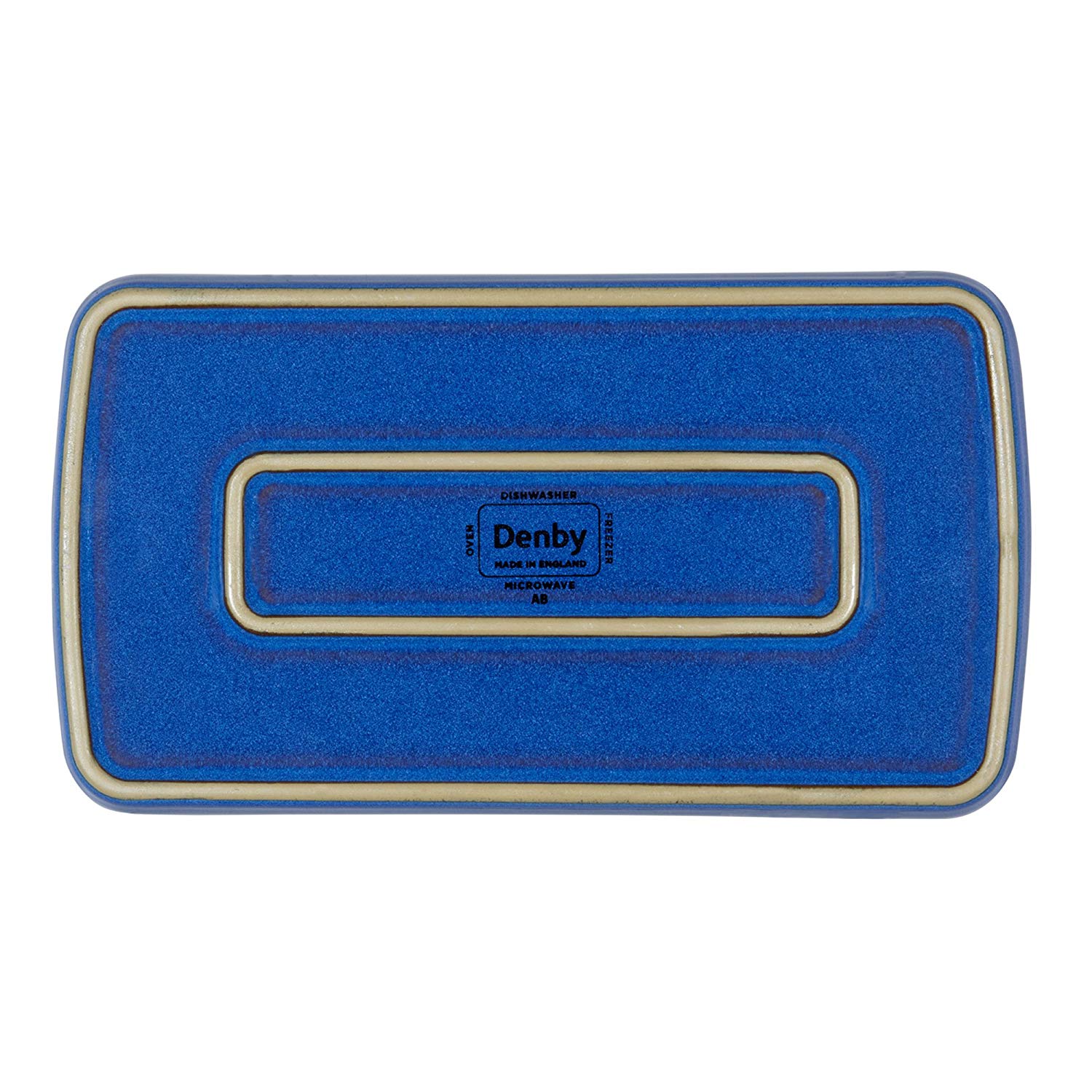 Blue Rectangle Logo - Denby Imperial Rectangular Plate, Blue: Amazon.co.uk: Kitchen & Home