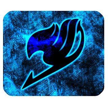 Blue Rectangle Logo - Japanese Anime Fairy Tail Logo Blue Design on Rectangle Mousepad