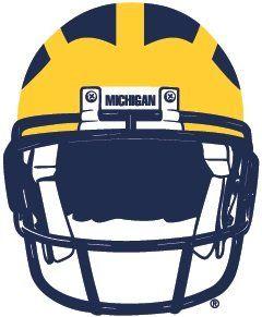 U of M Football Logo - Amazon.com: 4 inch University of Michigan Football Helmet Wolverines ...