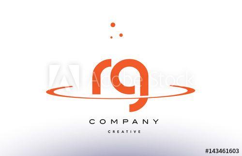 RG in Orange Circle Logo - RG R G creative orange swoosh alphabet letter logo icon - Buy this ...