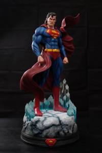 Tiger Superman Logo - Tiger J. Customs Superman Michael Turner Statue Figure Blue Crystal ...