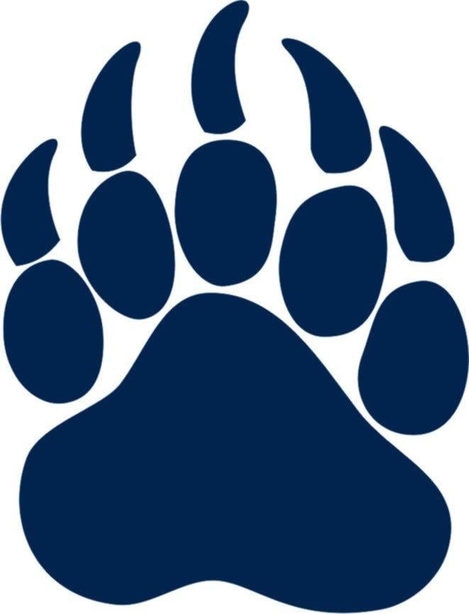 Blue Bear Paw Logo - Mount Airy High School