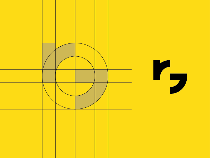 RG in Orange Circle Logo - RG Monogram Grid