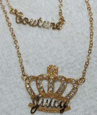 Couture Crown Logo - juicy couture crown logo necklace NECKLACE