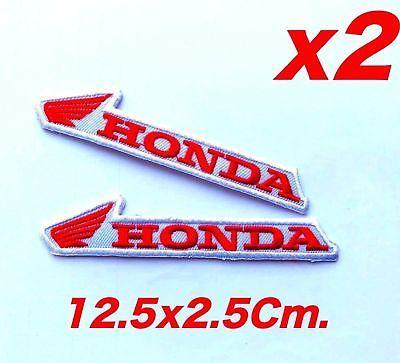 Honda Biker Logo - 2x Honda Embroidered Sew Iron on Patch Motorcycles Biker Logo Rider