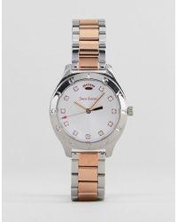 Couture Crown Logo - Juicy Couture Gold And Silver Watch With Crown Logo Detail in ...