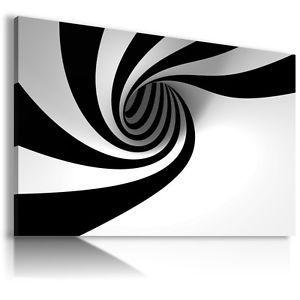 Abstract Black and White Logo - SPIRAL BLACK WHITE DESIGN Canvas Wall Art Abstract Picture Large ...