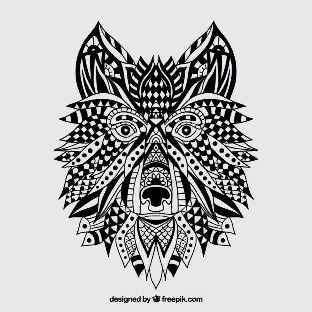Abstract Black and White Logo - Abstract wolf Vector