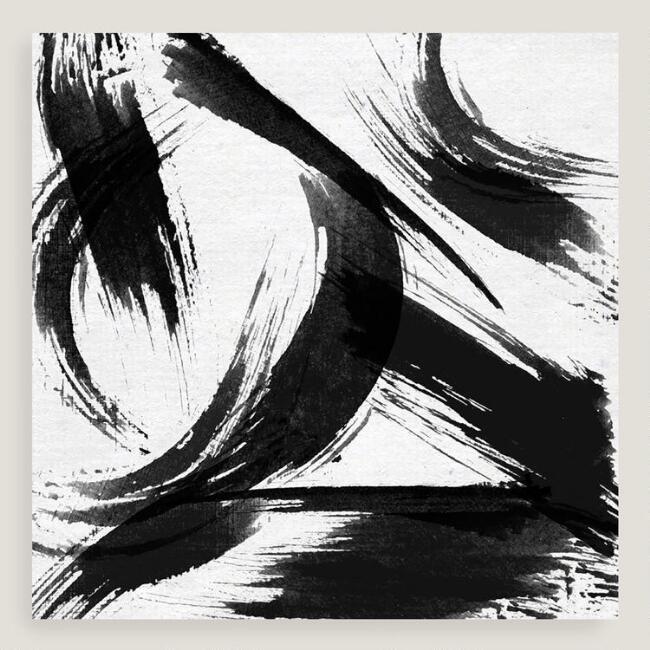 Abstract Black and White Logo - Black and White Abstract Canvas Wall Art | World Market