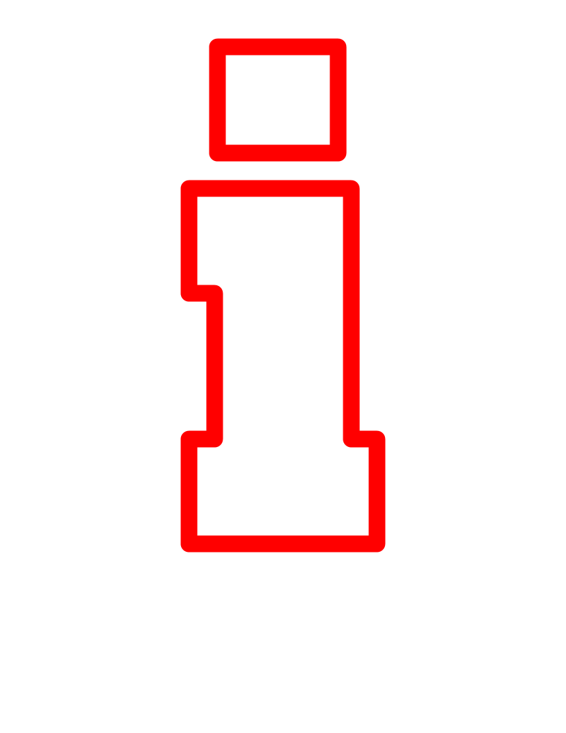 Red Lowercase'i Logo - Lowercase Letters