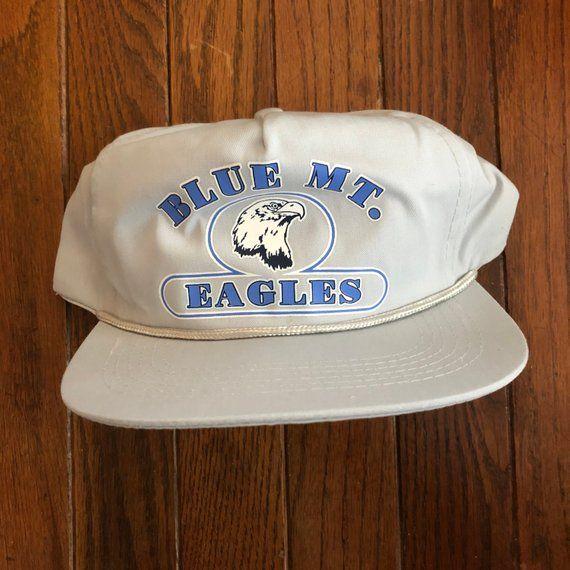 Blue Mountain Eagles Logo - Vintage 80s 90s Blue Mountain Eagles Snapback Hat Baseball Cap | Etsy
