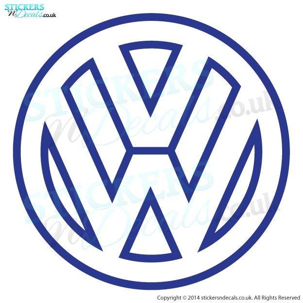 V w Logo - VW Logo outline decal Car Sticker | Wall Sticker | Vinyl Decal