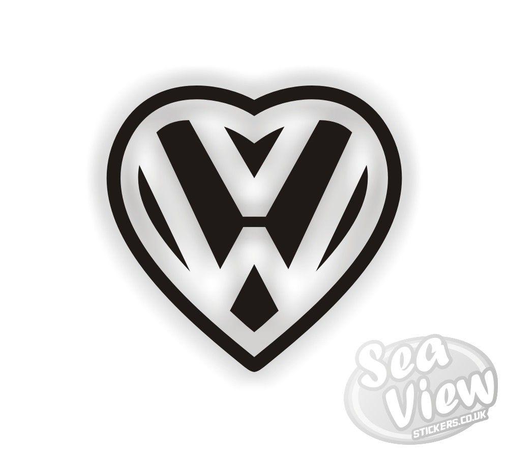 V w Logo - VW Heart Logo