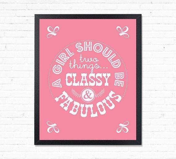 Classy Pink Chanel Logo - Coco Chanel quote A girl should be two things classy and fabulous ...