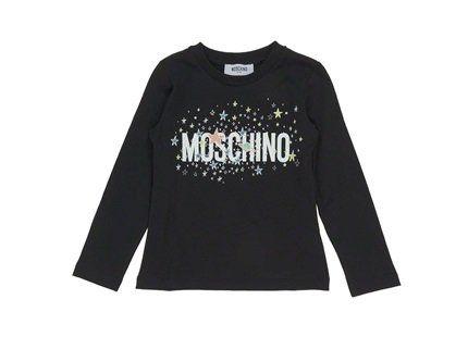 Star Shirt Company Logo - Moschino Girls Logo & Star T-shirt - Black