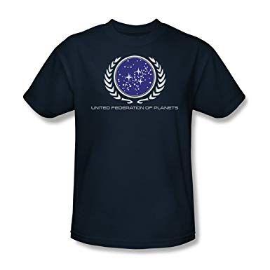 Star Shirt Company Logo - Star Trek / United Federation Logo Adult T Shirt In Navy
