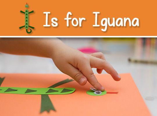 Red Lowercase'i Logo - Printable Letter I Craft Is for Iguana