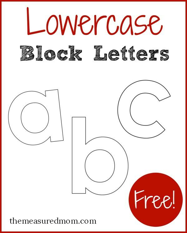 Red Lowercase'i Logo - Free printable letters in lowercase! - The Measured Mom