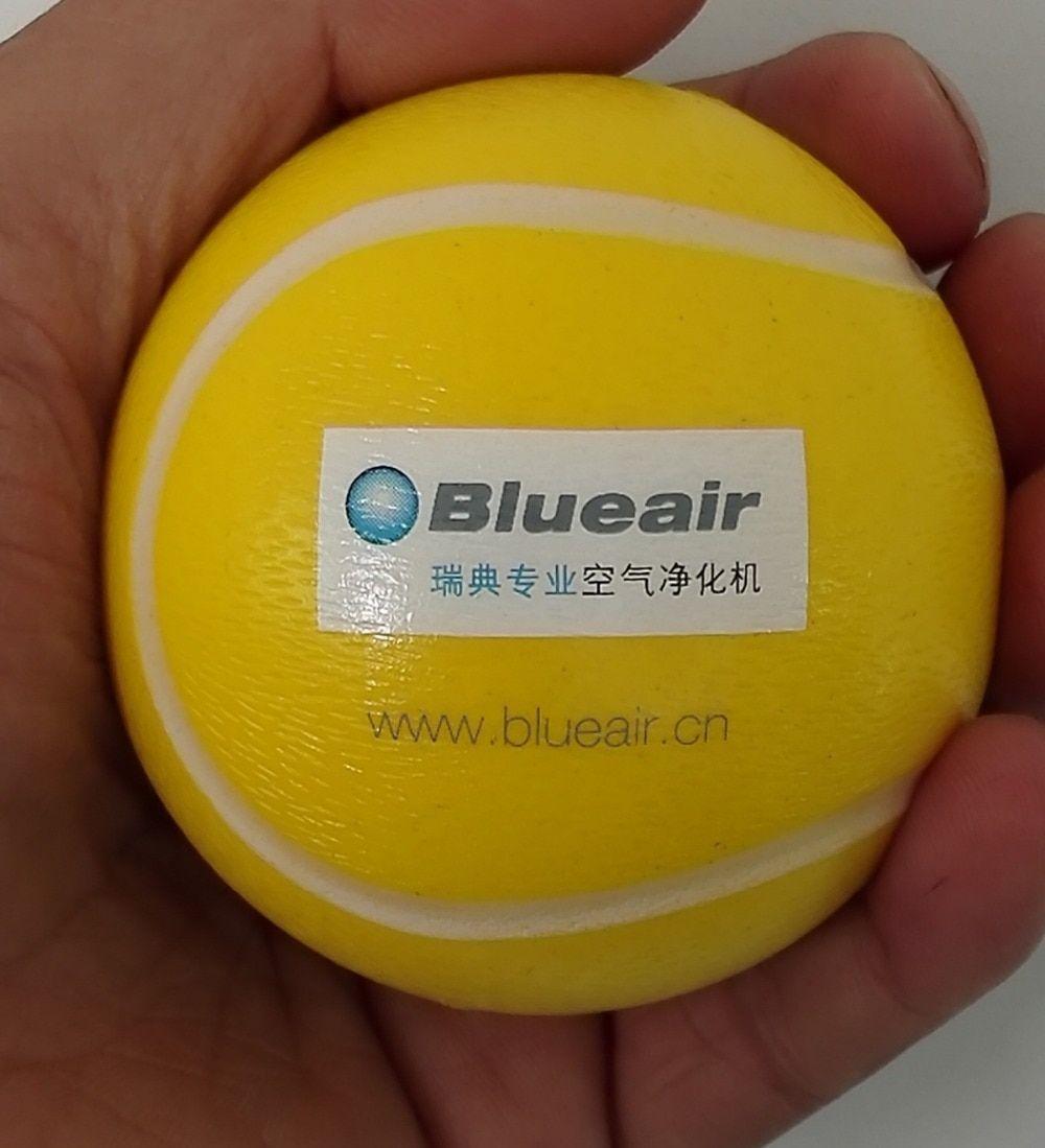 Stress Ball with Logo - OEM 6.3cm dia custom logo pu material tennis stress ball, anti