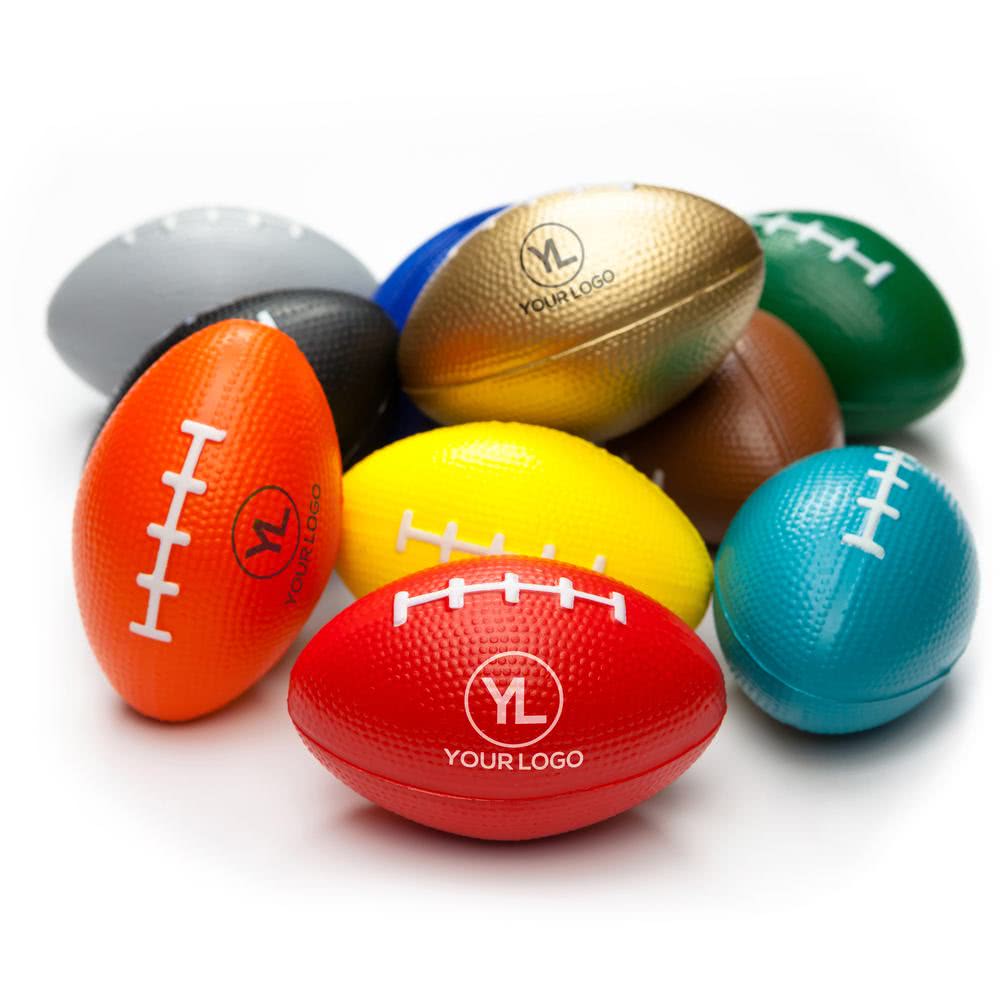 Stress Ball with Logo - Promotional Small Football Stress Balls with Custom Logo for $0.77 Ea