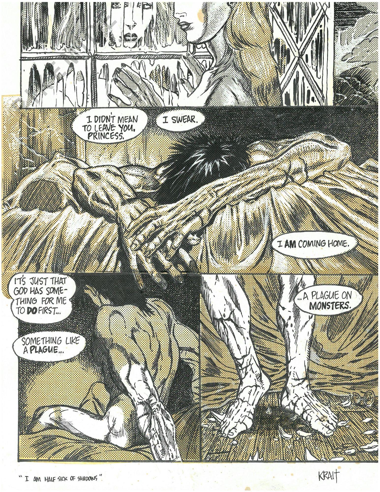 Crow Comic Logo - The Crow unpublished page by James O'Barr, in Mike Rice's The Crow ...