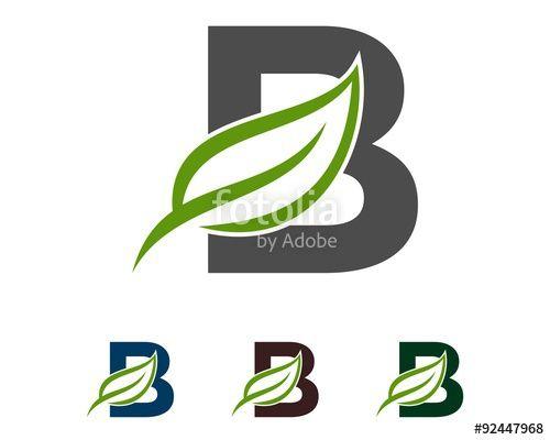 Leaf Letter B Logo - B Letter Leaf Logo Stock Image And Royalty Free Vector Files